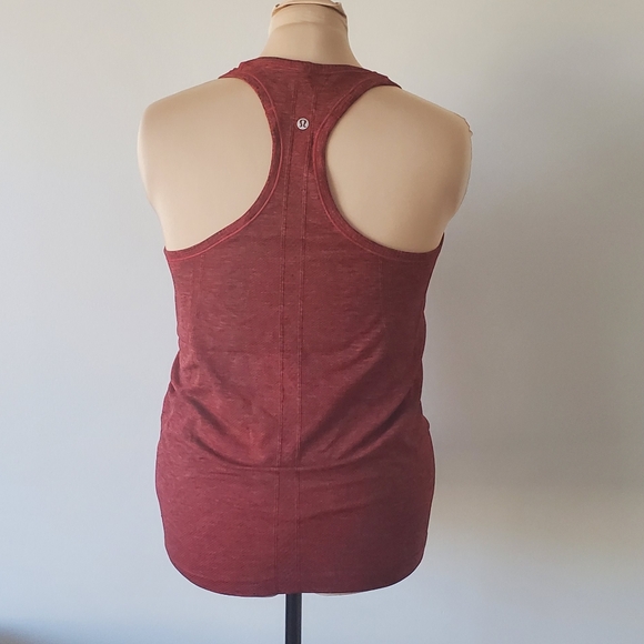 EUC Lululemon Swiftly Tech Tank, size 12, heathered red with black - Picture 2 of 14